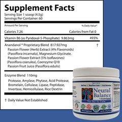 Anandanol serving scoop beside glass supports easy absorption of nutrients