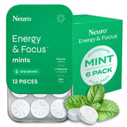 Neuro Energy & Focus Mints packaging for convenient on-the-go energy