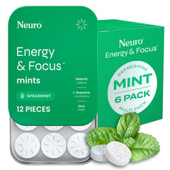 Neuro Energy & Focus Mints packaging for convenient on-the-go energy