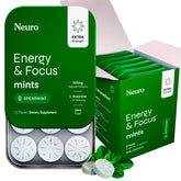 Neuro Energy Mints extra-strength tin close-up for on-the-go focus.