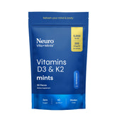 Neuro Vitamin D3 K2 mint bottle shows convenient daily wellness mint for mood and bones.