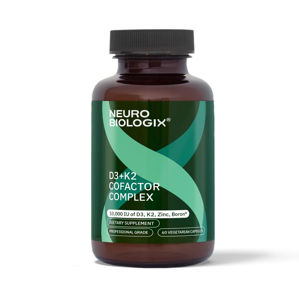 Neurobiologix vitamin-d3-k2 bottle with high-potency blend for bone support