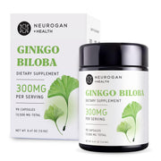 Neurogan ginkgo biloba capsules bottle shown for daily cognitive support.