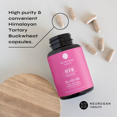Close-up of Neurogan HTB bottle showing capsule texture