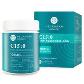 Neurogan Pentadecanoic Acid capsules bottle front for daily wellness support.