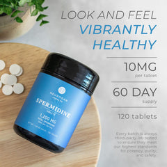 Neurogan Spermidine facts panel shows verified content and purity for reliable supplementation.