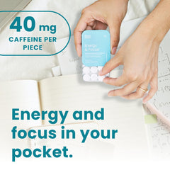 NeuroGum Energy Mints packs-open spill shows easy dosing for busy days.