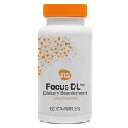 NeuroScience Focus DL bottle label signals brain health support for memory and focus