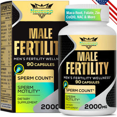 Neusupp male fertility bottle pour: convenient daily capsules for reproductive support and vitality.