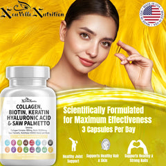 NeuVelleNutrition collagen pills saw palmetto feature for hormonal balance support