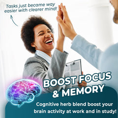 NEVISS 11-in-1 Brain Gummies packaging box emphasizes gluten-free and sugar-free formula.