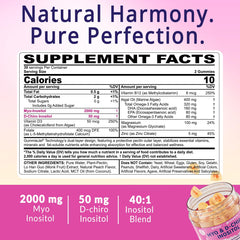 NEVISS 40:1 ratio graphic illustrating balanced inositol ingredients for holistic wellness.