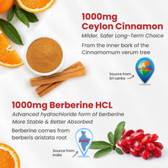NEVISS Berberine Cinnamon Gummies orange flavor highlights vegan, sugar-free formula