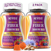 NEVISS Fiber Gummies bottle with psyllium husk for daily gut support.