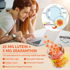 NEVISS golden 5-1 lutein zeaxanthin ratio on packaging graphics.