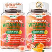 NEVISS Liposomal Vitamin C 1000mg gummies bottle for immune support and daily wellness.