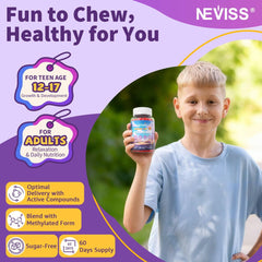 NEVISS magnesium glycinate gummy shows calm support for focus and restful evenings.