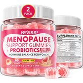 Neviss Menopause Gummies bottle front highlighting sugar-free hormone-supporting formula for daily wellness