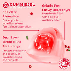 Neviss Menopause Gummies close-up of ingredients supporting gut balance