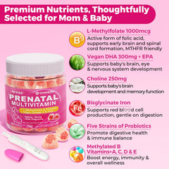 NEVISS Prenatal Vitamins bottle open suggesting easy, bite-sized daily intake