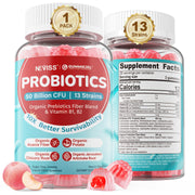 NEVISS Probiotic + Prebiotic Gummies outer-inner layer design supports digestion