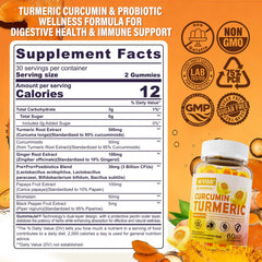 Neviss sugar-free turmeric gummies packaging back details ingredients and usage