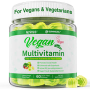 NEVISS vegan multivitamin bottle for daily wellness and energy support.
