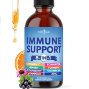 NEW AGE 8-in-1 Immune Drops bottle for quick daily nutrient support