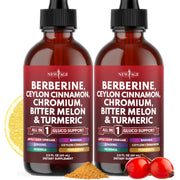 NEW AGE Berberine Cinnamon drops bottle ready for daily use in water