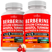 New Age Berberine Cinnamon supplement bottle ready for daily wellness routine.