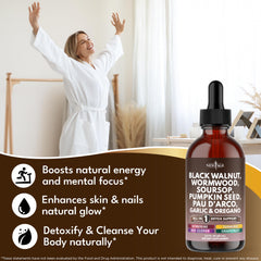 New Age Black Walnut Wormwood Cleanse Drops dropper detail emphasizes precise application in your routine