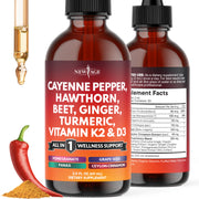 NEW AGE Cayenne liquid drops bottle for daily wellness routine.