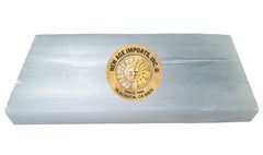 Selenite charging plate from Morocco origin by New Age Imports adds authentic vibration.