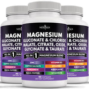 NEW AGE Magnesium Complex bottle front highlighting bone-support formula