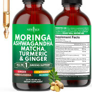 NEW AGE Moringa Supplement Drops bottle closeup for daily vitality