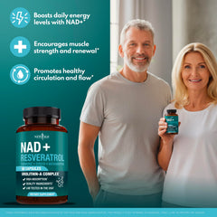 NEW AGE NAD+ capsules-pack shown for a simple two-capsule daily routine