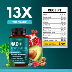 NEW AGE NAD+ packaging display for online catalog