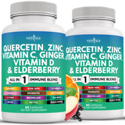 New Age Quercetin Zinc Vitamin C bottle ready for daily immune support.
