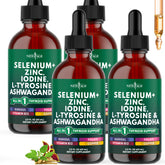 NEW AGE Thyroid Support Drops bottle with dropper highlights antioxidant nourishment