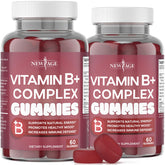 NEW AGE Vitamin B Complex Gummies bottle in berry flavor, convenient daily supplement