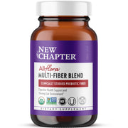 New Chapter All-Flora multi-fiber bottle on counter supports daily digestion.