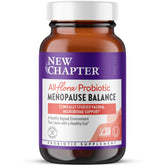 New Chapter All-Flora Probiotic Menopause Balance bottle on shelf supports gut and vaginal health