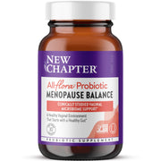 New Chapter All-Flora Probiotic Menopause Balance bottle on shelf supports gut and vaginal health