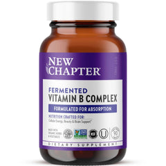 New Chapter B Complex bottle showing label for easy energy support.