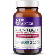 New Chapter Biotin supplement bottle supports daily hair, skin, and nails care.