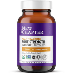 New Chapter Calcium bottle packaging highlighting plant-based bone support