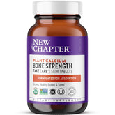 New Chapter Calcium Supplement bottle shows plant-based calcium for bone support and joint mobility.