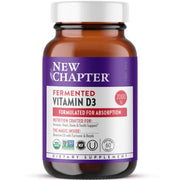 New Chapter fermented Vitamin D3 2000 IU bottle for daily bone and immune support.