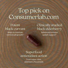New Chapter Black Currant extract image emphasizes complementary immune-support blend.