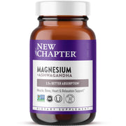 New Chapter magnesium-ashwagandha bottle: easy daily relaxation and recovery support